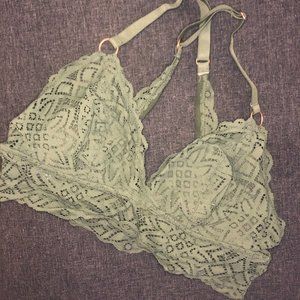 Green cross-back bralette